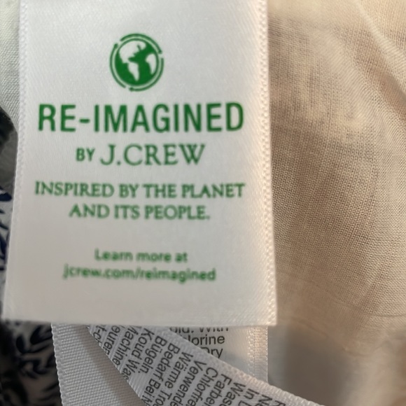 J. Crew Button Shirt Dress - Navy and Royal Floral - Picture 4 of 6